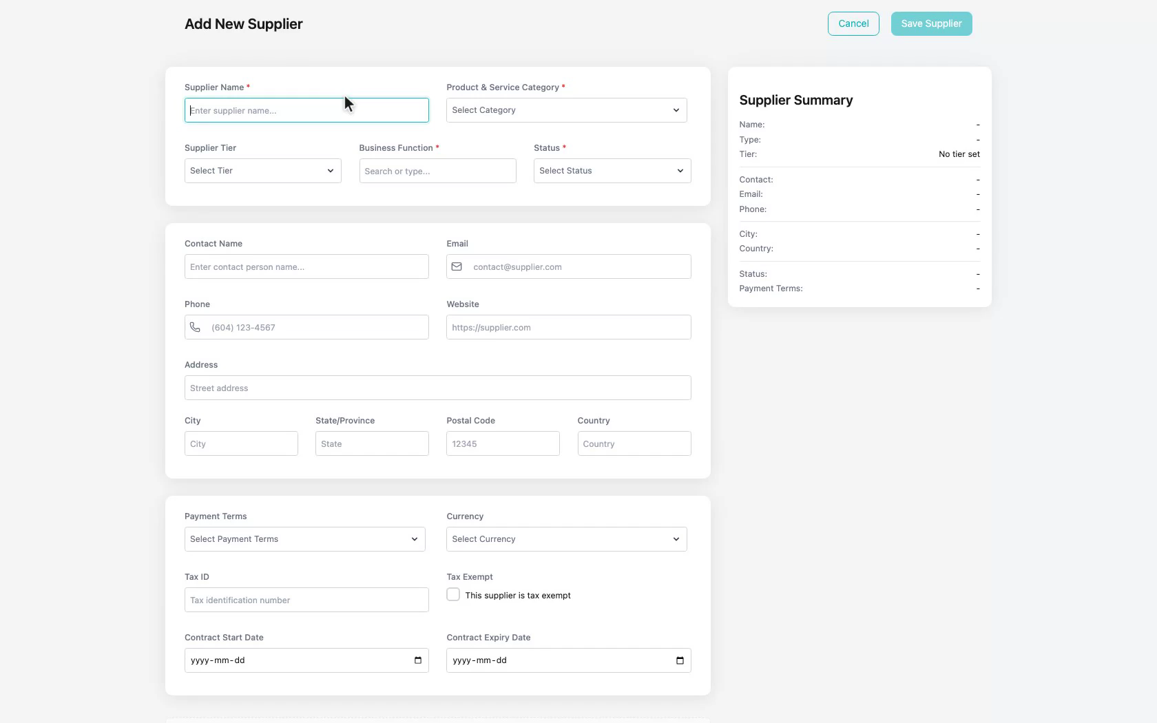 Suppliers & Vendors